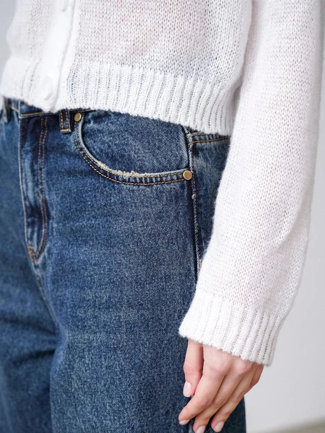 Hollow Knit See Through Cardigan