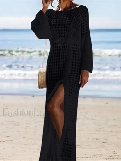 Hollow Out Crochet Tunic Cover Up
