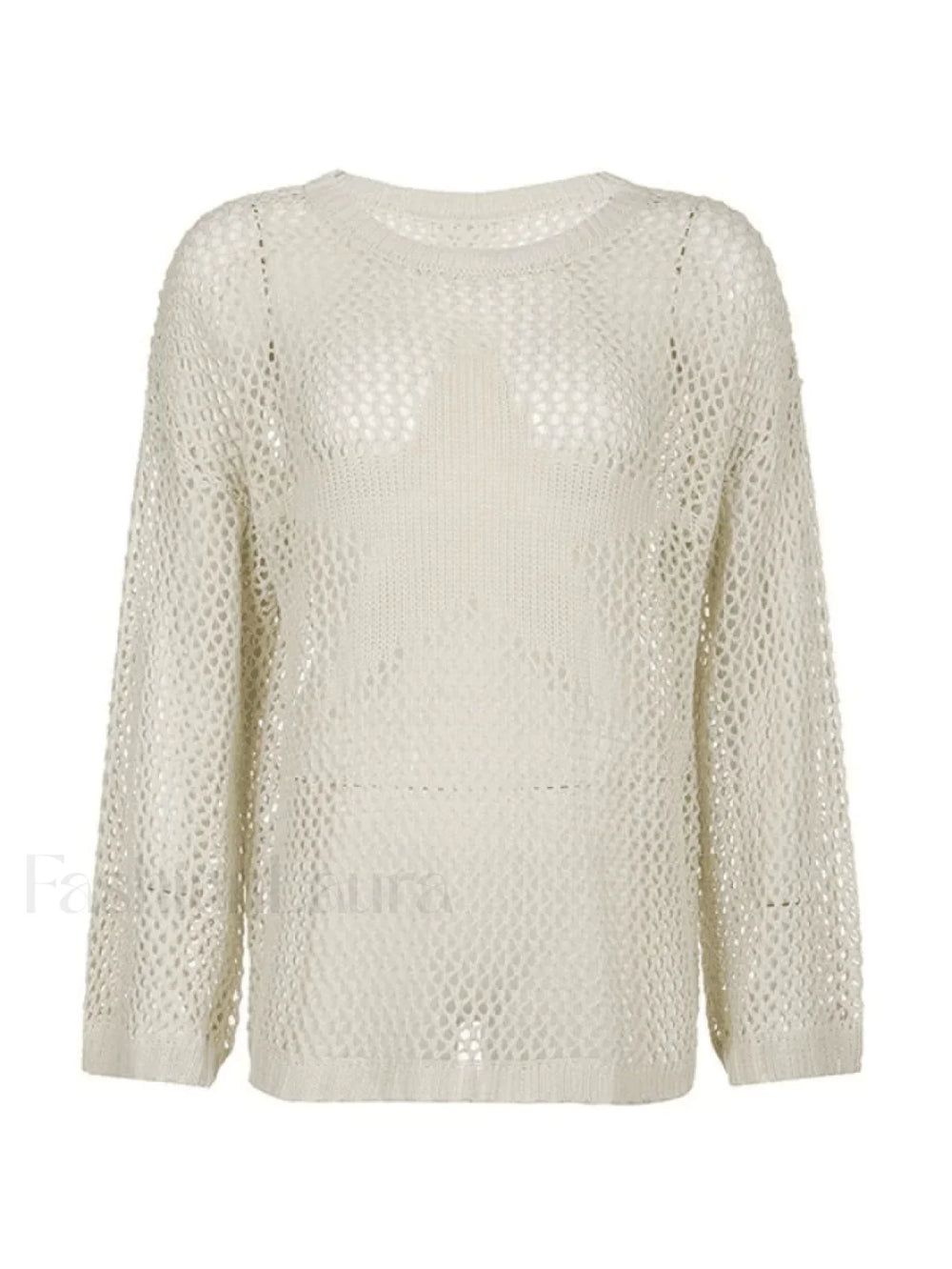 Hollow Out Star Crochet Knit Top Sweaters