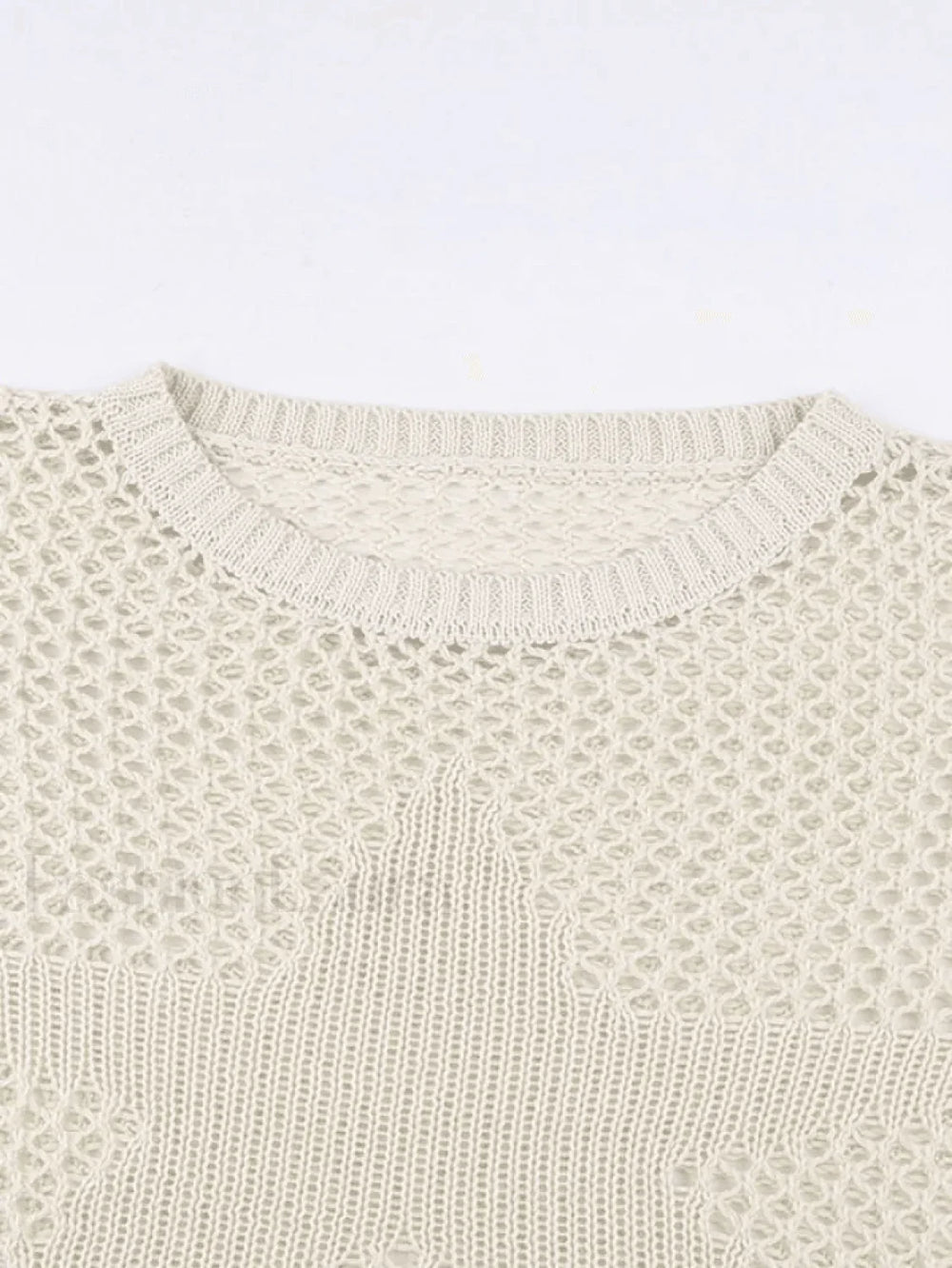 Hollow Out Star Crochet Knit Top Sweaters