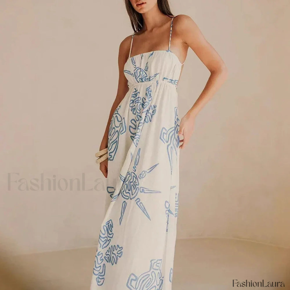 Hollow Out Swing Floral Dress