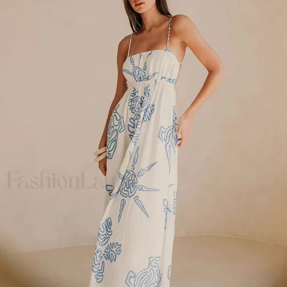 Hollow Out Swing Floral Dress