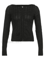 Hooded Cable Knit Cardigan Sweaters