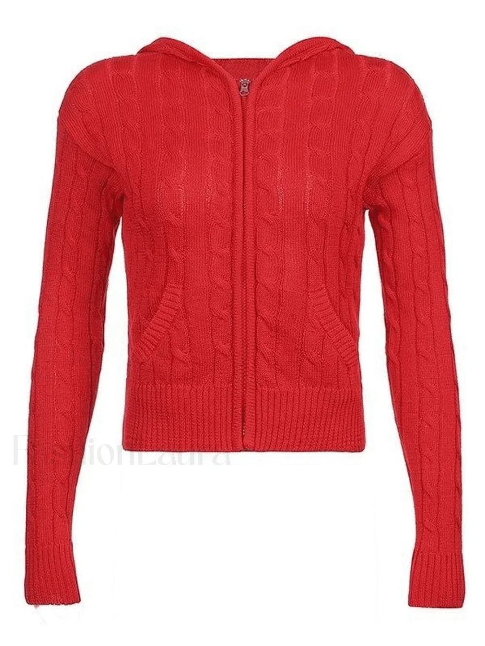 Hooded Cable Knit Cardigan Sweaters