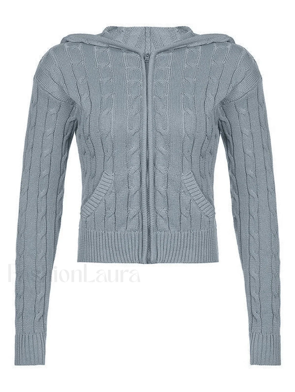 Hooded Cable Knit Cardigan Sweaters