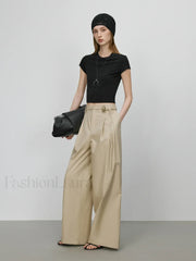 Ice Feel Slim Black Short Sleeve T Shirt