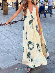 Ink Ripple Leisure Long Dress Dresses