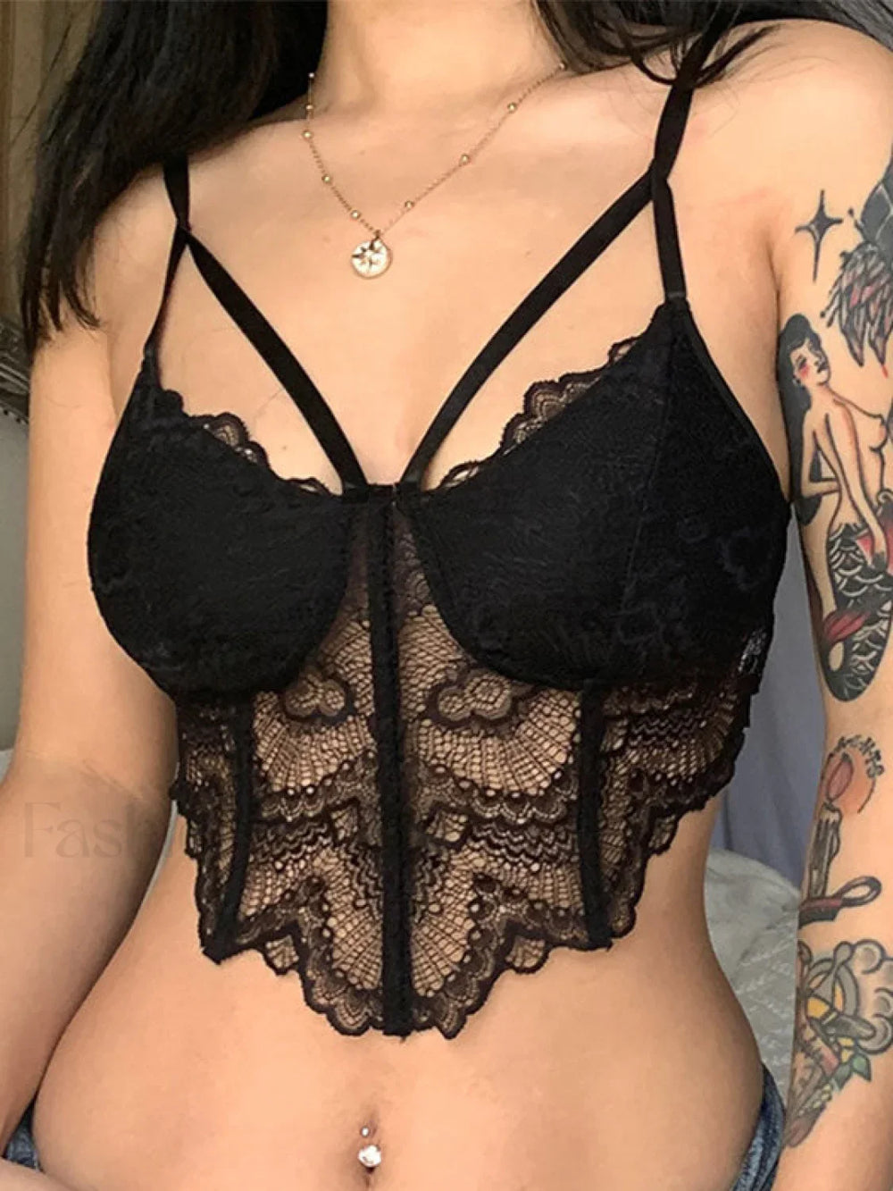 Irregular Lace Corset Top Corset Top