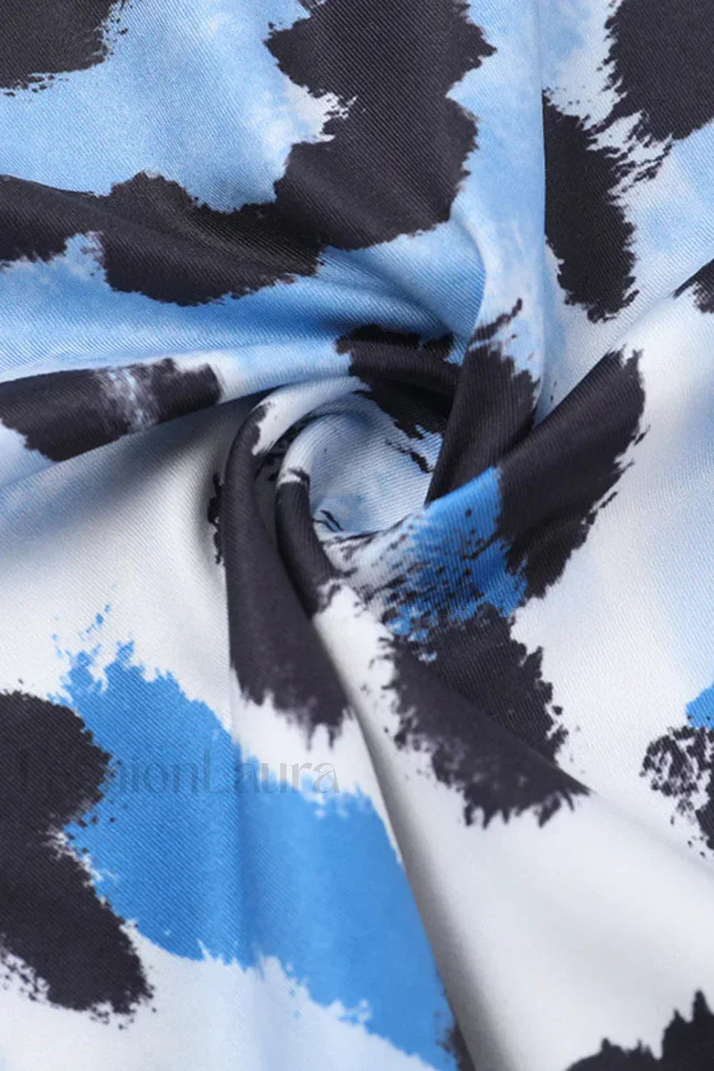 Irregular Leopard Print Spice Girl Neck Floral Dress