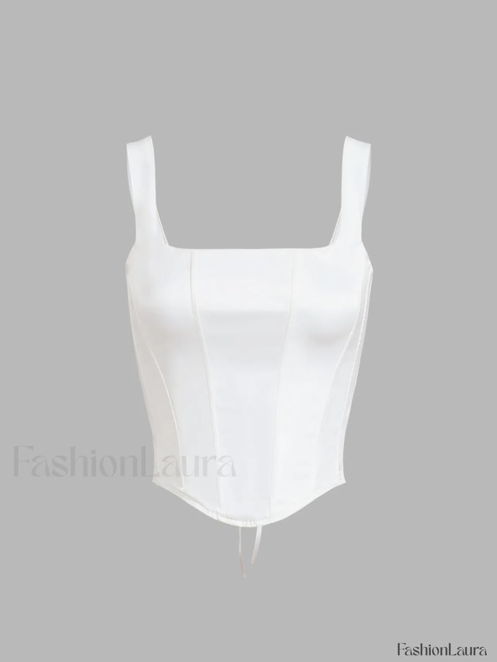 Ivory Glow Tied Crop Corset Top Corset