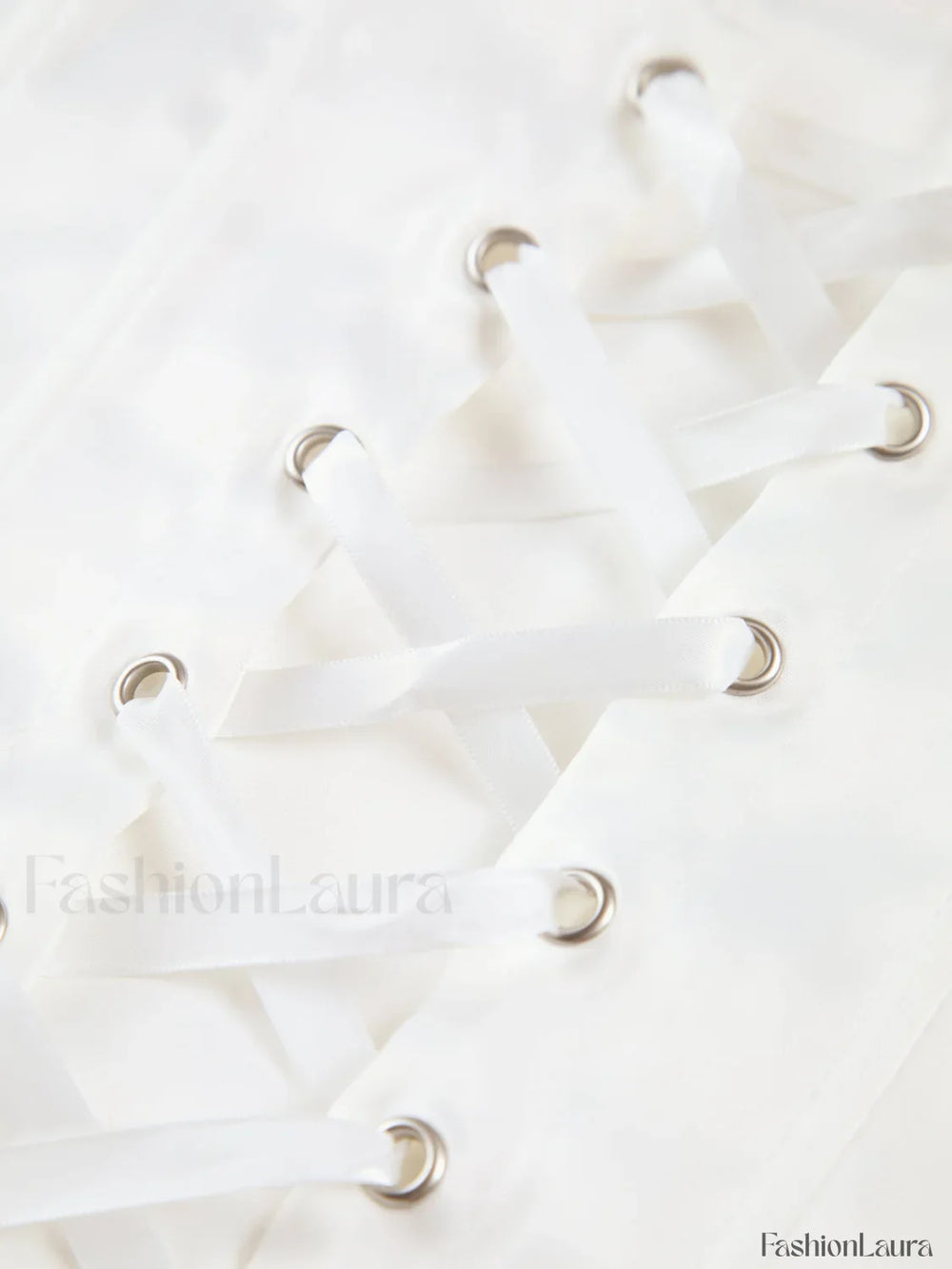 Ivory Glow Tied Crop Corset Top Corset