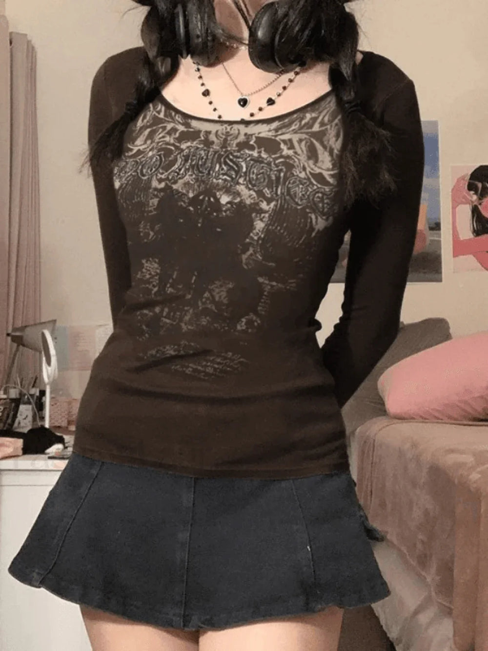 Justice Goth Long Sleeve Tee Tops&Tees