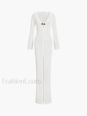 Knitted Cover Graceful Up Beach Dress Sweaters L