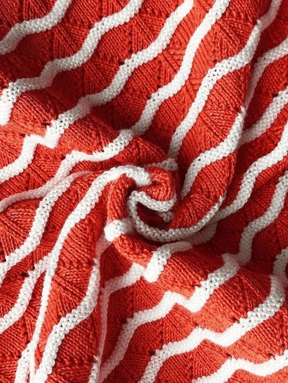 Knitted Stripe One Shoulder Tank Top Tops&Tees