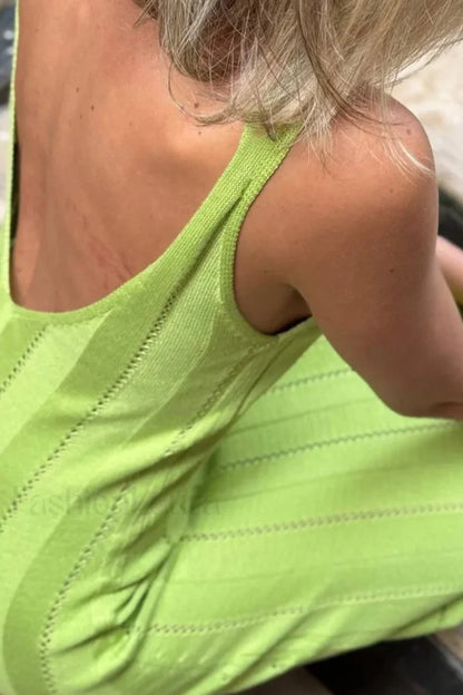 Knitted V Neck Sleeveless Halter Maxi Dress