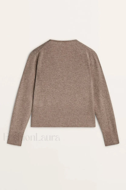 Knot Design Wool Blend Cardigan