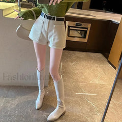 Korean Chic Pocket Office Lady Corduroy Shorts