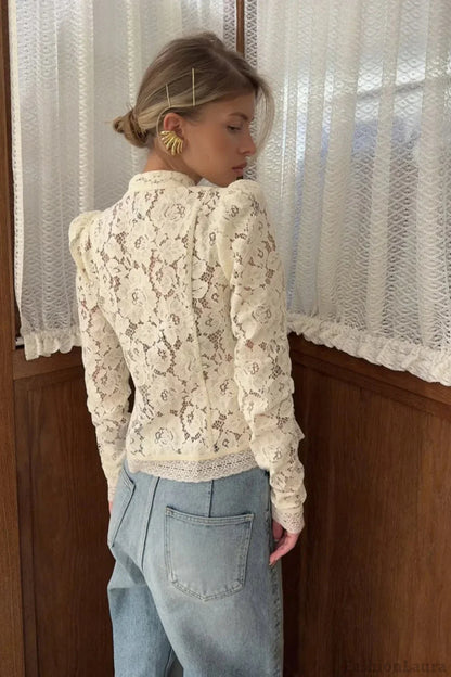 Lace Hollow See Through Cardigan