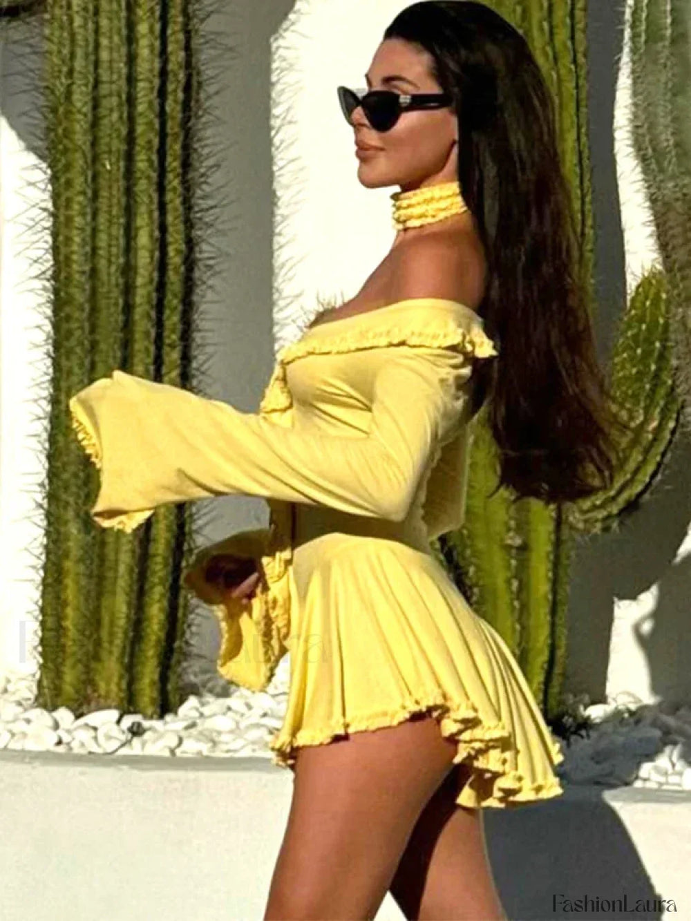 Lace Off Shoulder Slim Mini Dress