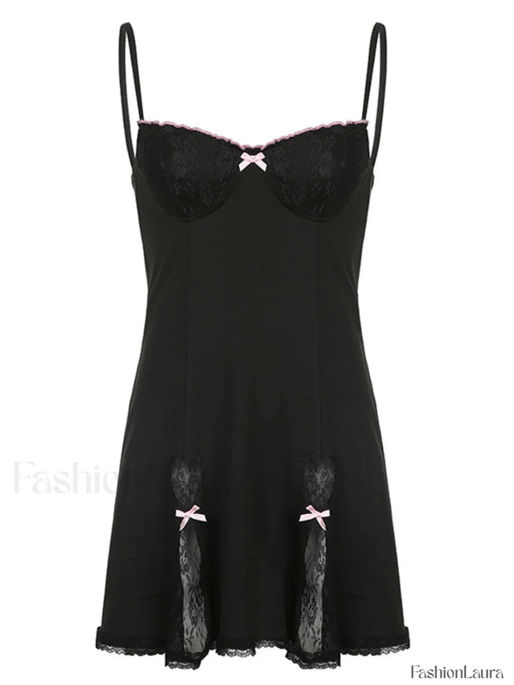 Lace Paneled Mini Dress Mini Dresses