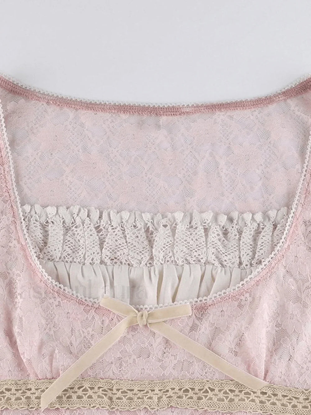 Lace Patchwork Crop Blouse Shirts