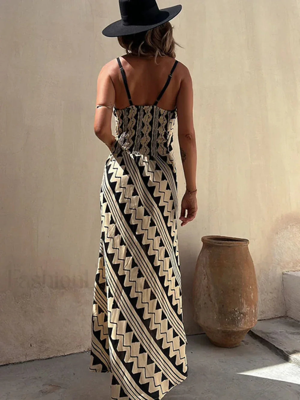 Lace Patchwork Deep V Boho Dress