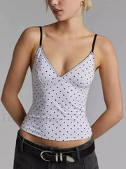 Lace Plaid Corset Crop Top PURPLE / S