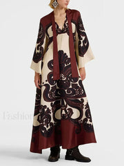 Lace Single Breasted Boho Dress