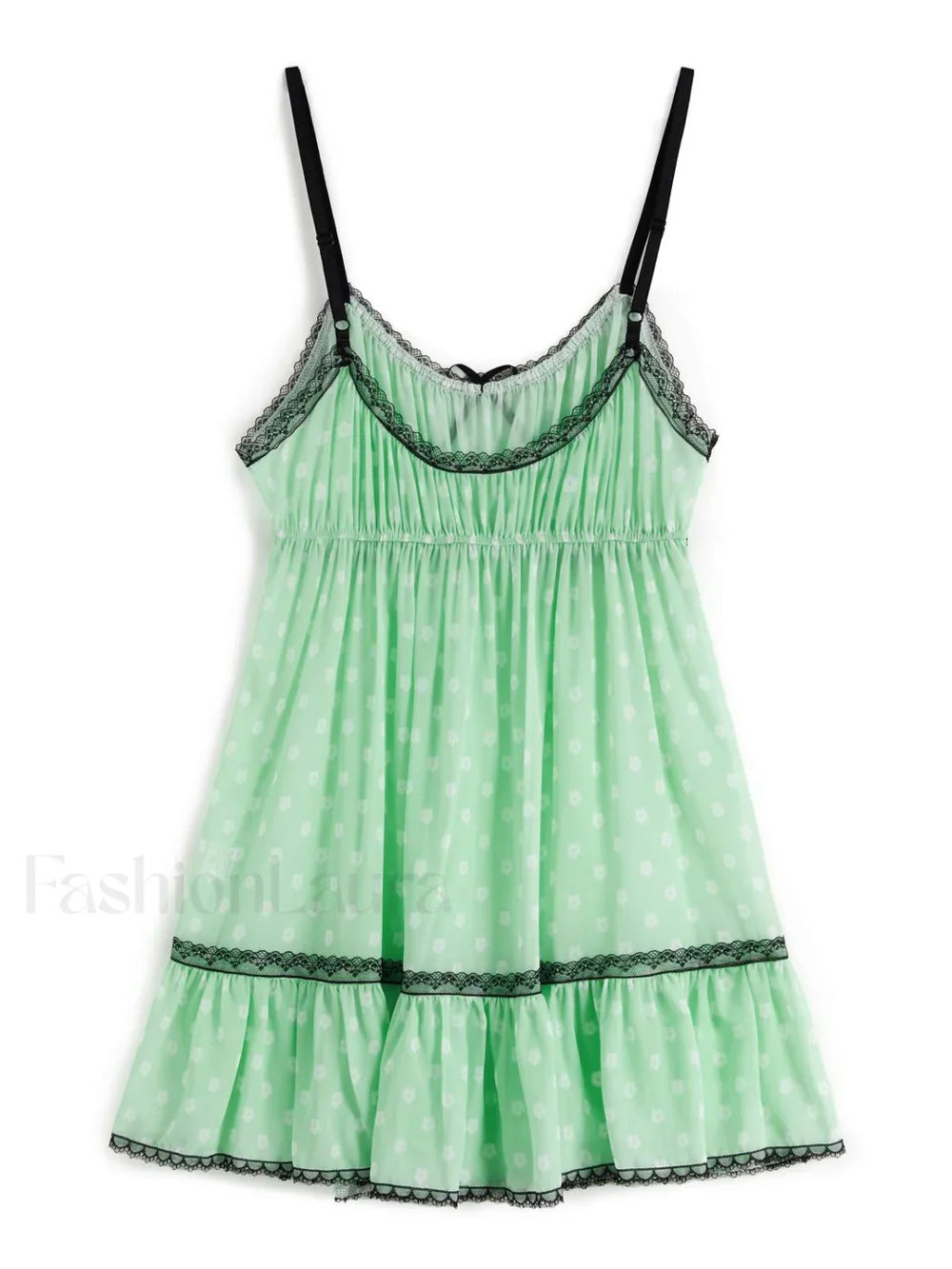 Lace Trim Floral Mini Dress Mini Dresses