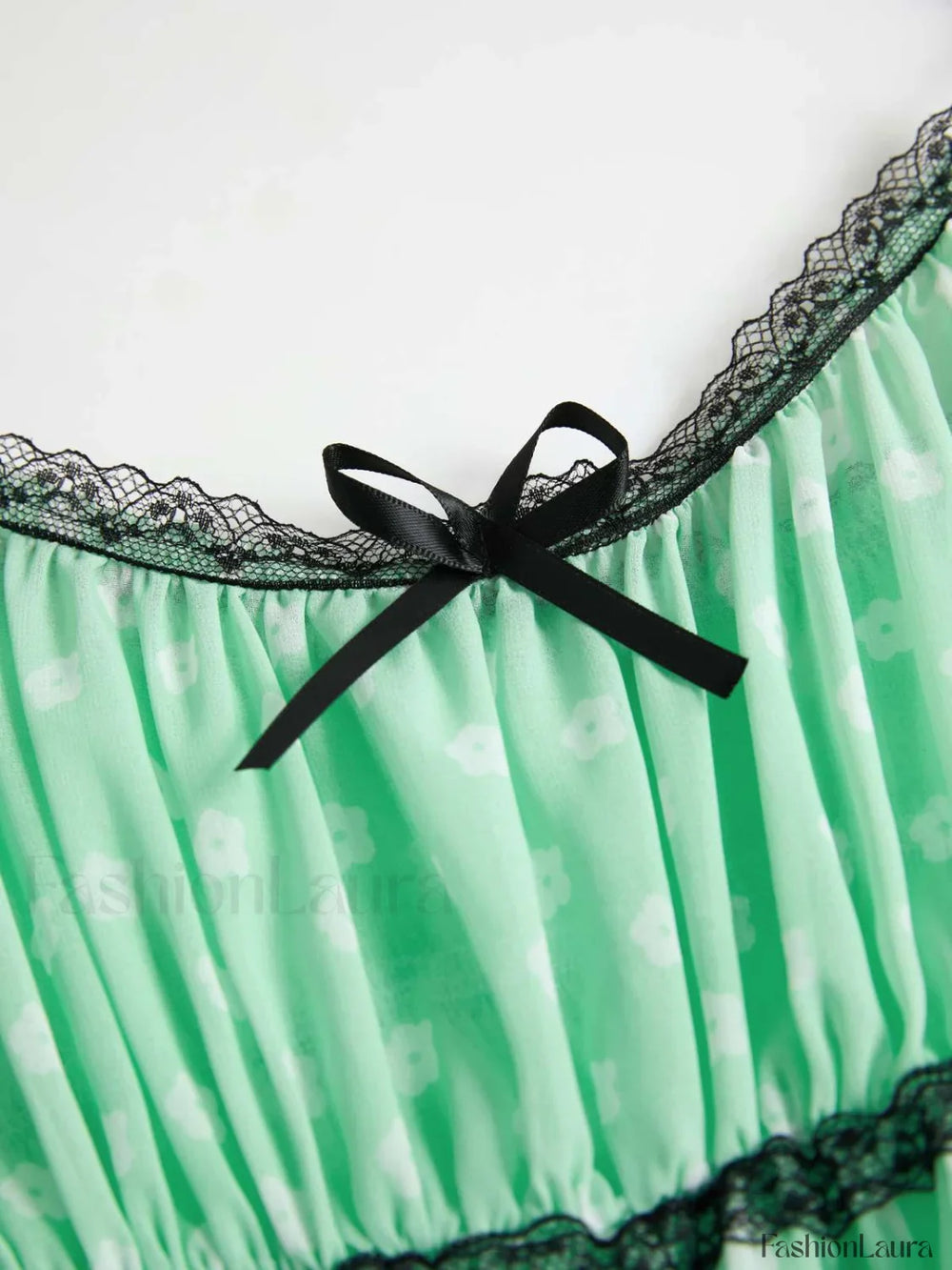 Lace Trim Floral Mini Dress Mini Dresses