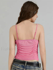 Lace Trim Harajuku Crop Top