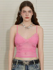 Lace Trim Harajuku Crop Top