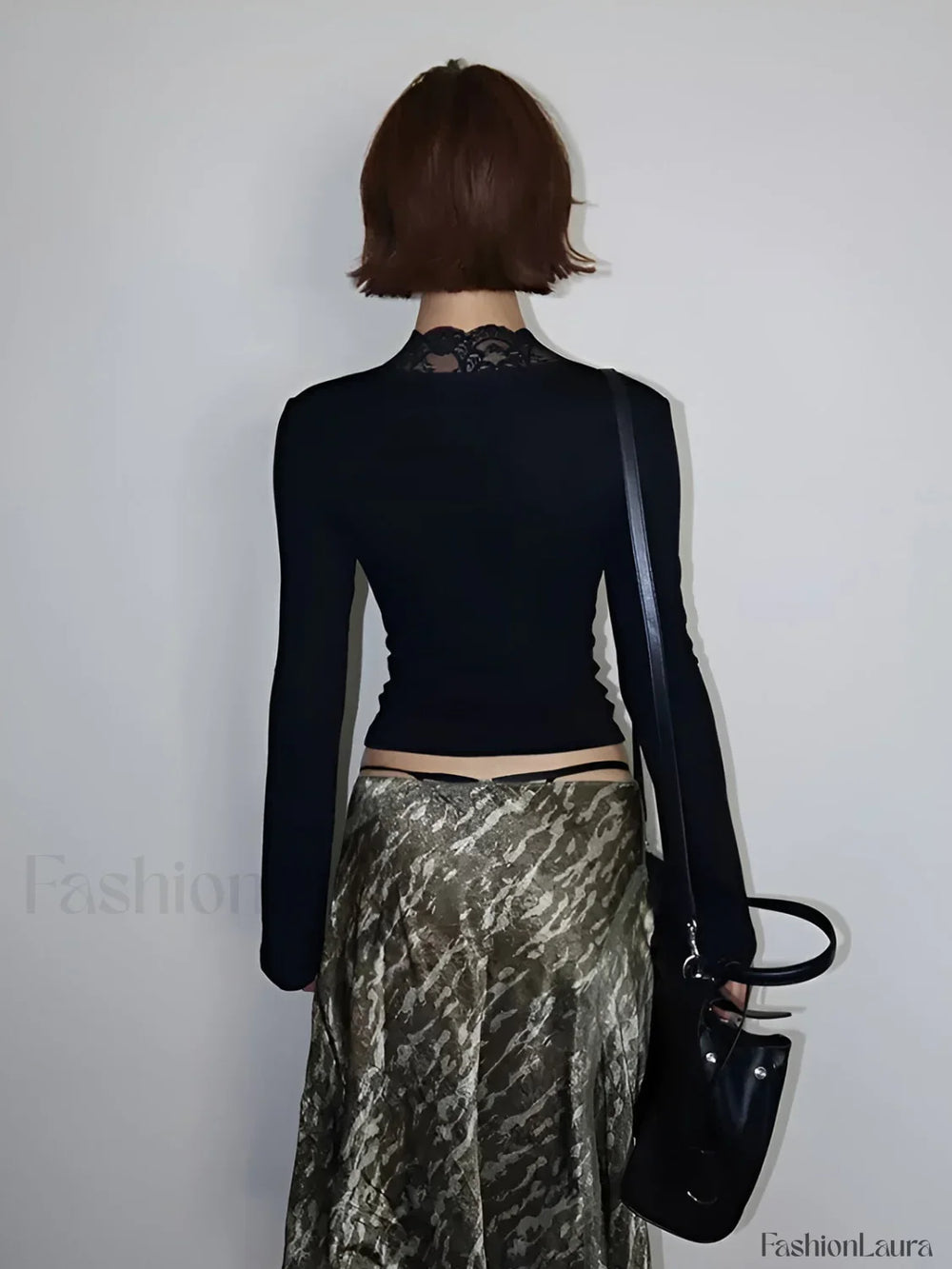 Lace Trim V Neck T Shirt T Shirts