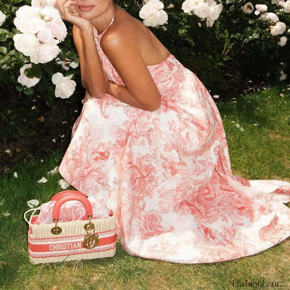 Lace Up Bohemian Floral Dress