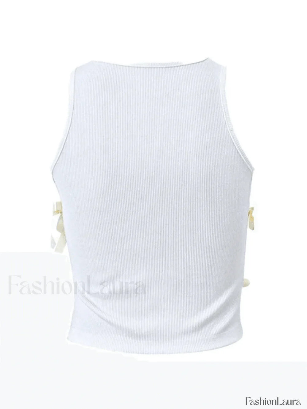 Lace Up Ribbed Cropped Tank Top Tops&Tees