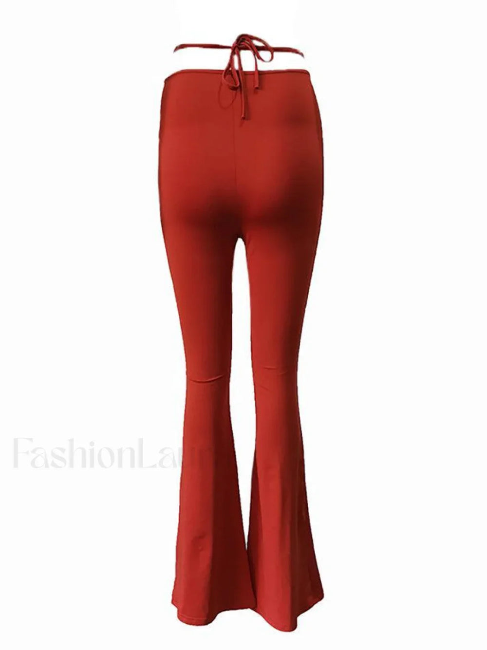 Lace Up Stretch Flare Leg Pants Pants
