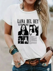 Lana Music Painting Summer Casual T Shirt