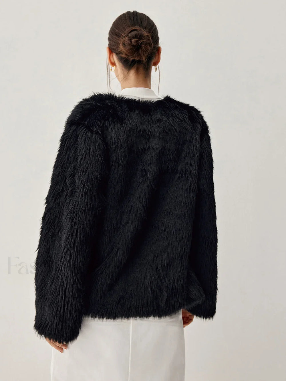 Leisure Faux Graceful Fur Jacket Fleece Jackets