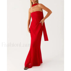 Leopard Strapless Mermaid Floral Dress