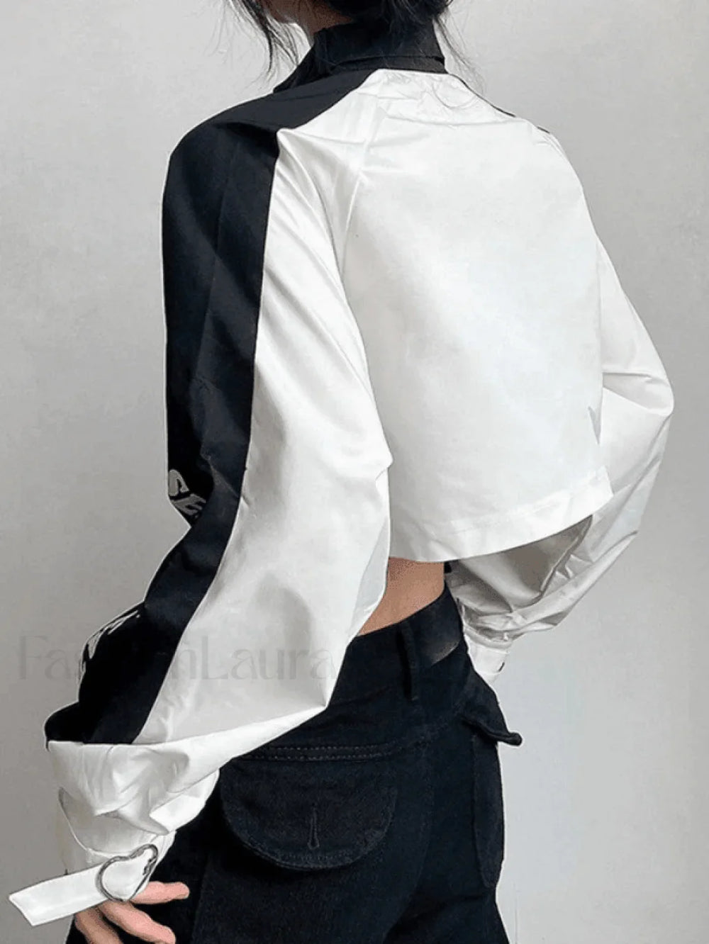 Letter Graphic Color Block Zip Up Hoodie Jackets