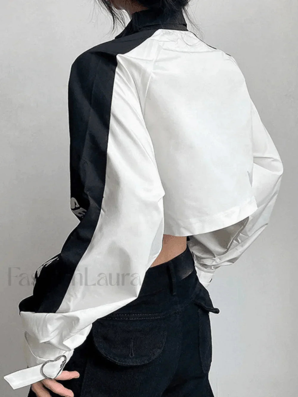 Letter Graphic Color Block Zip Up Hoodie Jackets