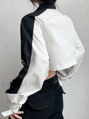 Letter Graphic Color Block Zip Up Hoodie Jackets