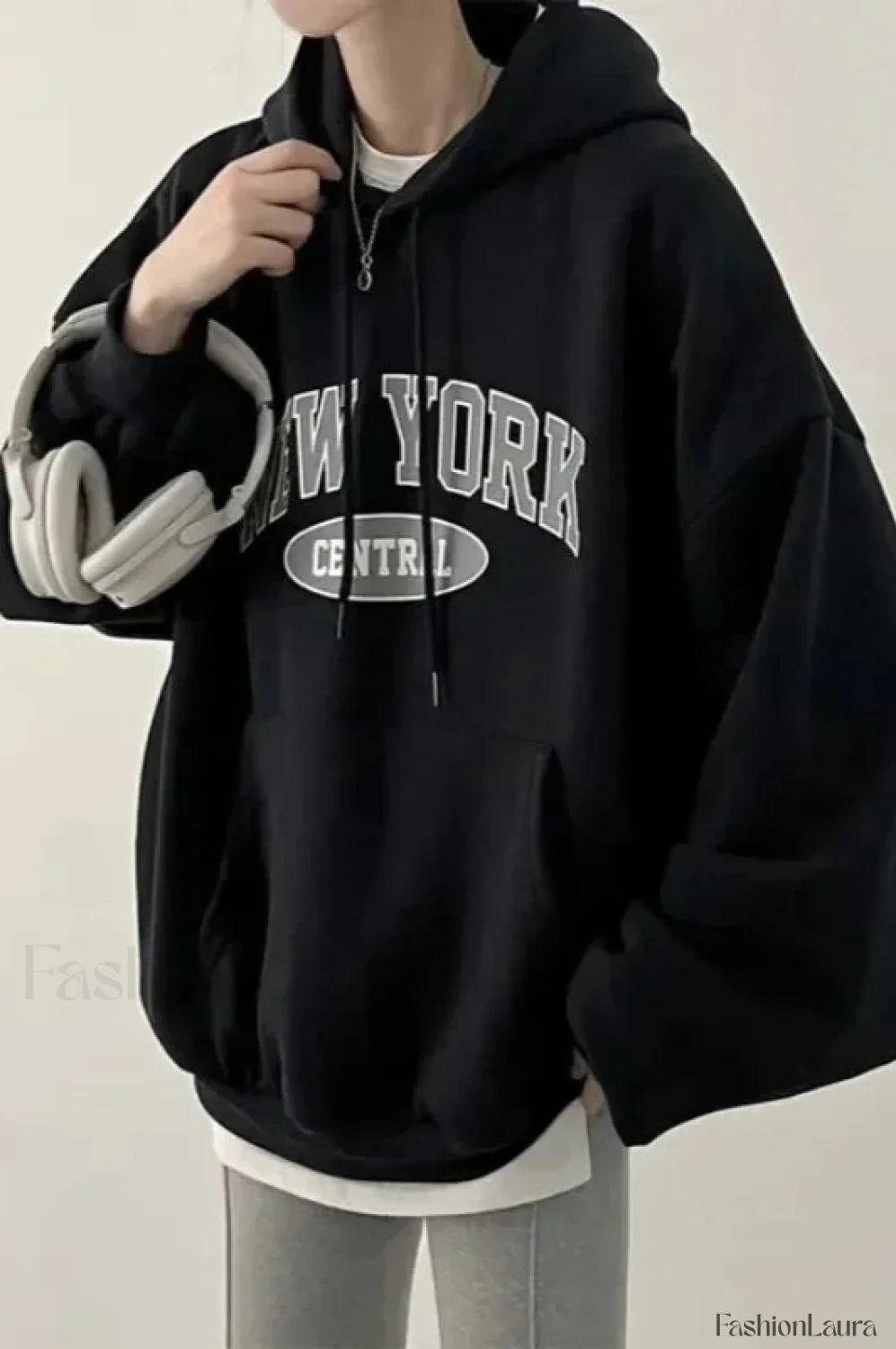 Letter Printed Harajuku Hooded Hoodie