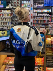 Logo Graphic Oversize Zipper Jacket Jackets