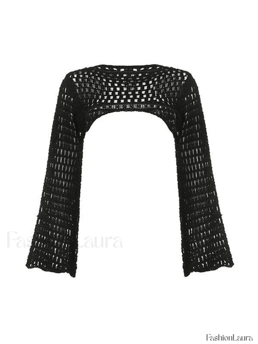 Long Sleeve Crochet Bolero Knit Top Tops&Tees