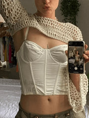 Long Sleeve Crochet Bolero Knit Top Tops&Tees