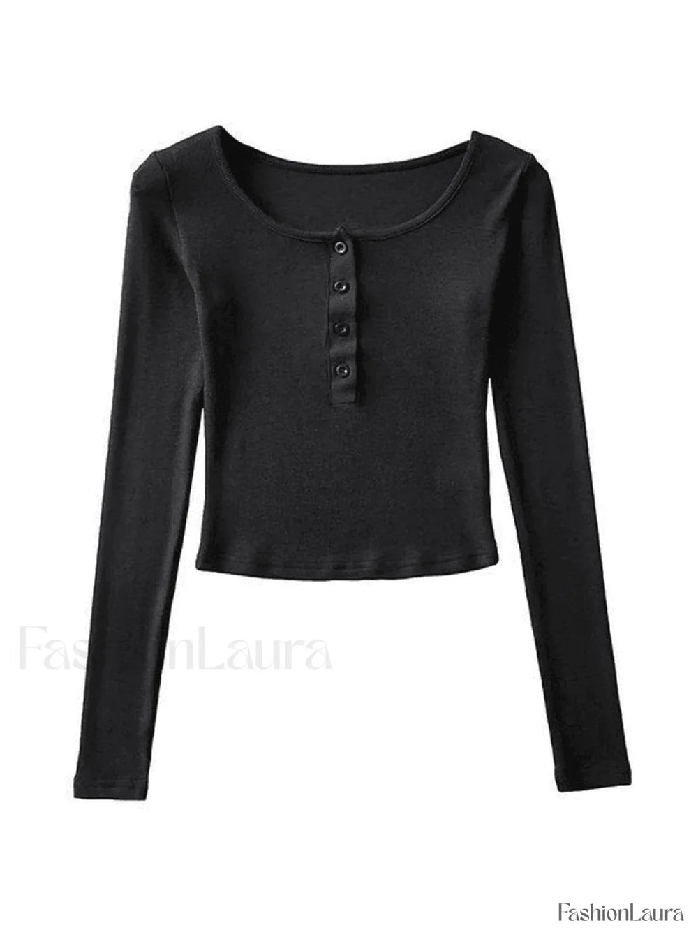 Long Sleeve Crop Top Tops&Tees