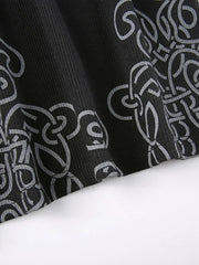 Long Sleeve Heart Pattern Print Tee Tops&Tees