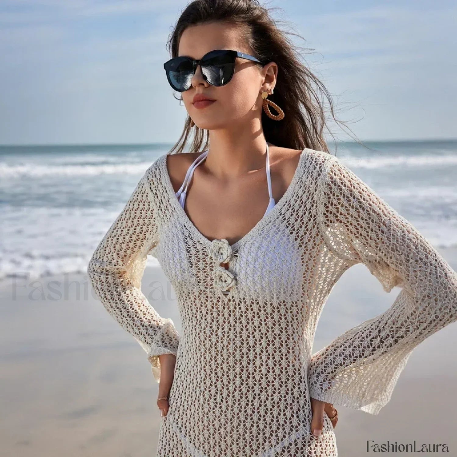 Long Sleeve Shirt Beach Cover Up