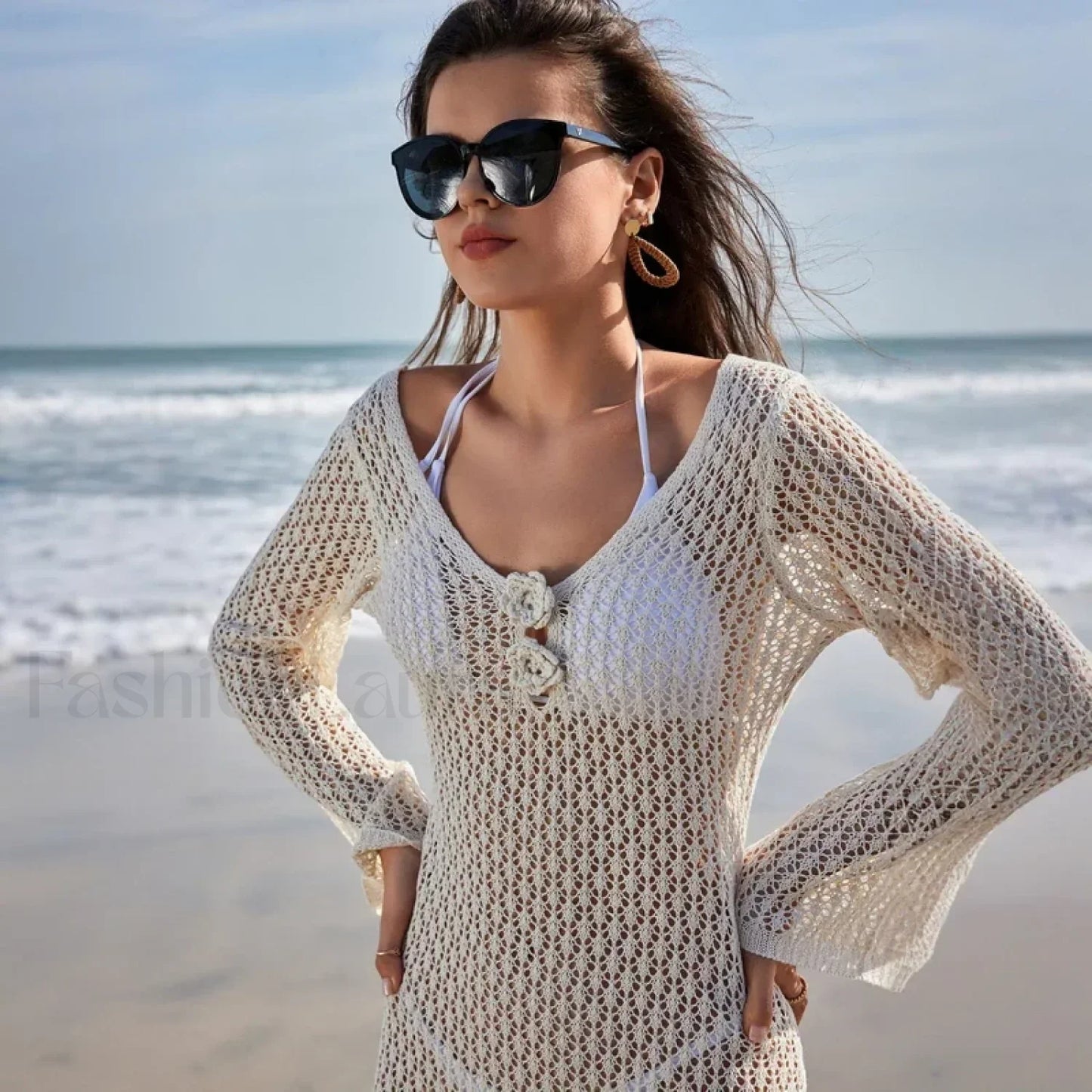 Long Sleeve Shirt Beach Cover Up